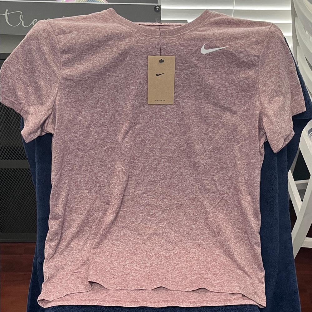 Nike Women's Heathered Pink Short Sleeve Tee